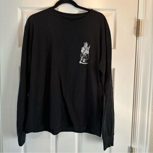Men's Black Long Sleeve Graphic Tee